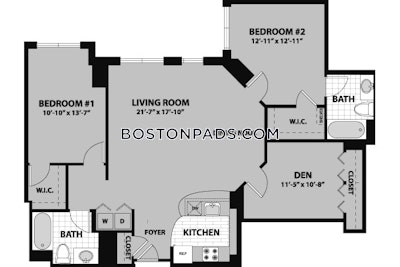 Waltham Apartment for rent 2 Bedrooms 2 Baths - $3,169